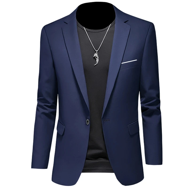 Men's Fashion Trend Groom Tuxedo Slim Fit Wedding Party Dress Business Casual Suit Jacket Banquet Single Blazers Coat mens blazer