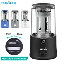 Tenwin Automatic Electric Pencil Sharpener For Colored Pen Mechanical Sharpen Supplies Office School Stationery Free Ship 1