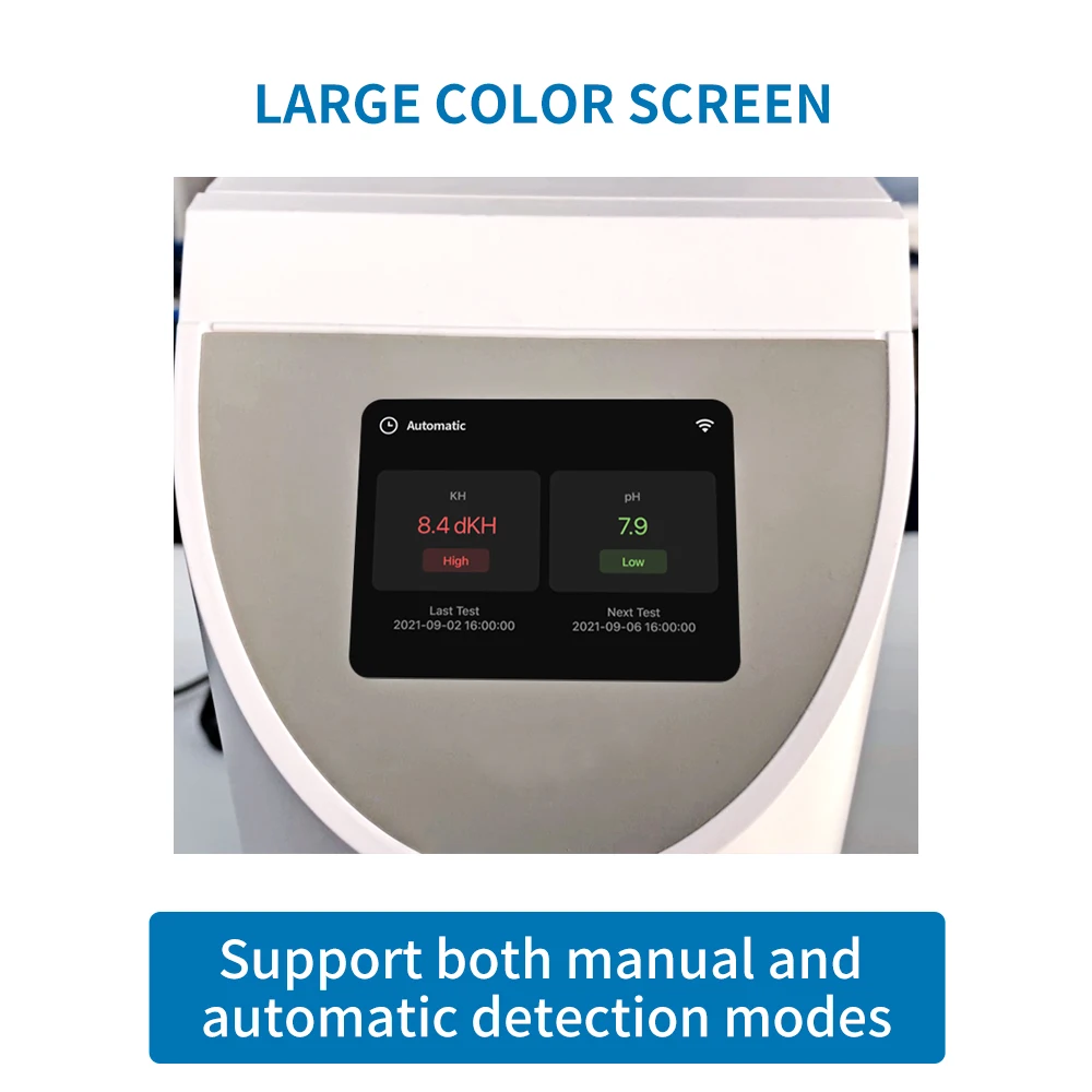 Kamoer KH Carer PH Tester Automatically Test and Add the KH Value with 4 Dosing Pumps Wi-Fi/Bluetooth Compatiable for Aquarium