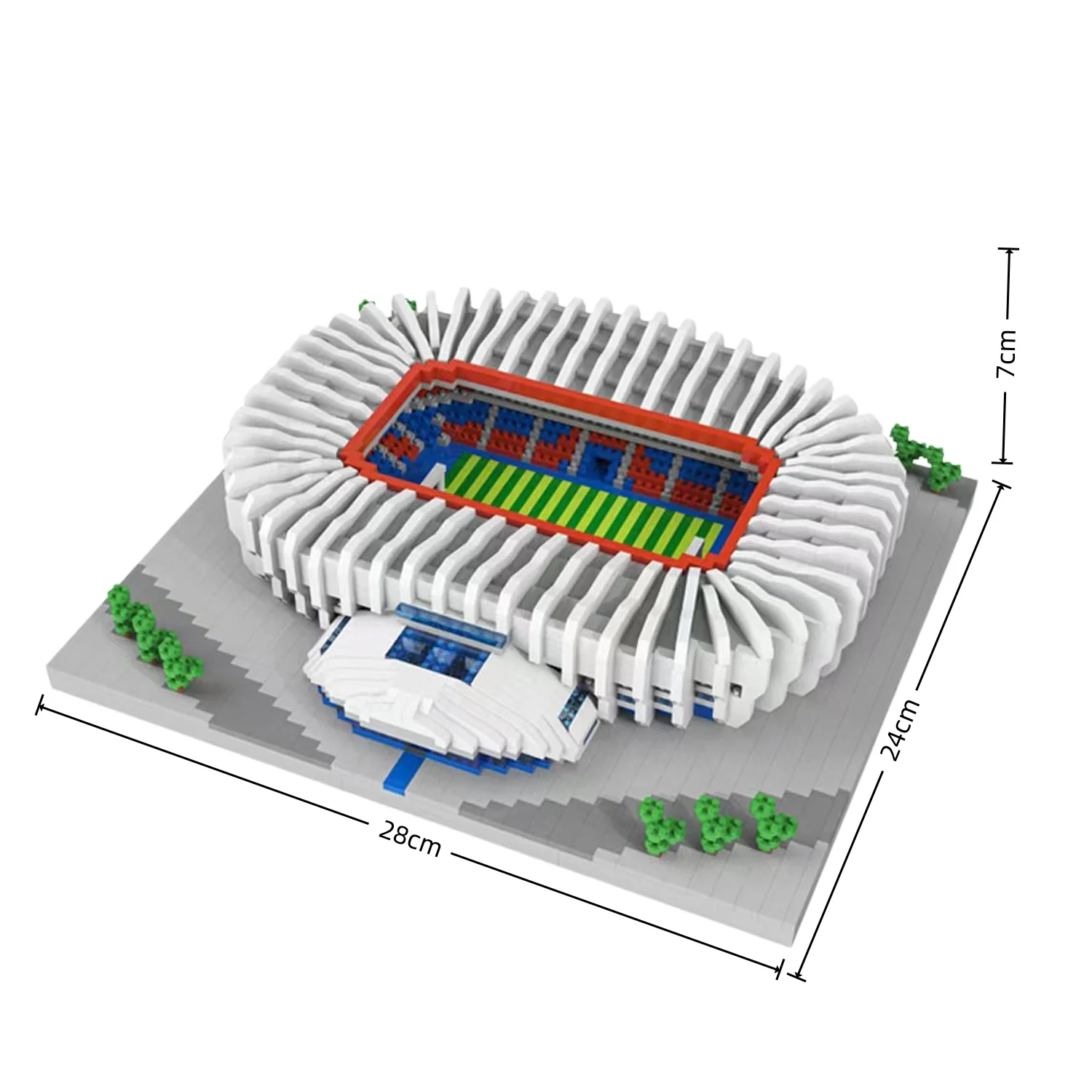 Madrid Soccer Stadium Micro Building Blocks Set - Desktop Decor Collectible