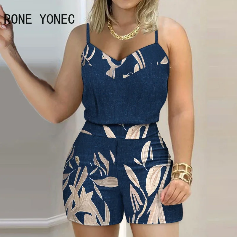 

Женский пикантный шикарный облегающий короткий комплект на бретельках без рукавов с принтом