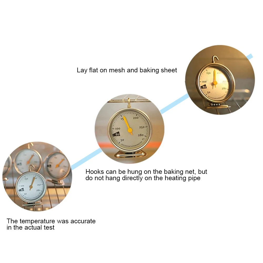 Stainless Steel Oven Large Dial Thermometer Household