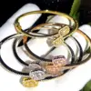Missvikki Summer Trendy Statement Bangles For Women Wedding Luxury Stackable Full Cubic Zircon Crystal CZ Dubai Bracelets 3
