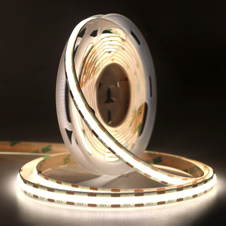 Striscia LED COB 5V 3m - 480 LED/m Per TV, Cucina, PC Con Regolazione Luminosità - Foto 7