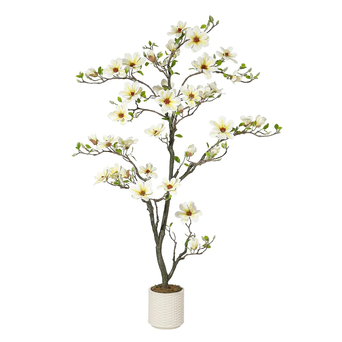 120 cm/150 cm/180 cm hoher künstlicher Magnolienbaum, künstliche Magnolienpflanze, künstliche Blumenbäume, künstliche Pflanzen für die Dekoration zu Hause und im Büro – Detail 18