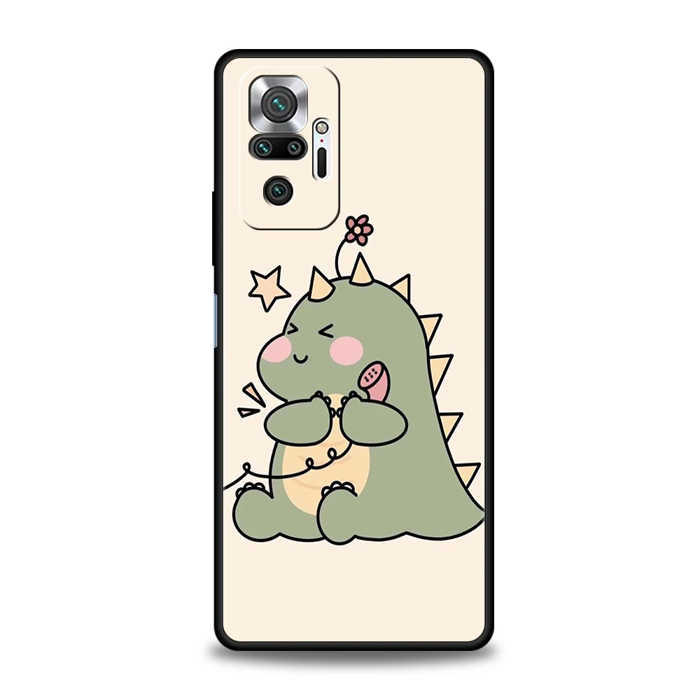 Lustige süße Cartoon-Dinosaurier-Telefonhülle für Redmi 14C 10C Note 14 13 12 10 11 7 8T K40 K50 Gaming Pro Plus 5G Soft Shell – Detail 1