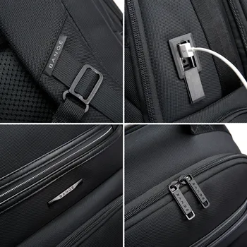 BANGE sac dos en nylon pour hommes vente en gros USB tanche pour voyage cole