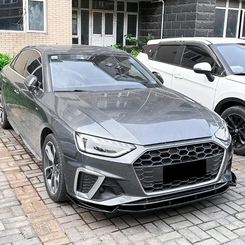 자동차 앞 범퍼 립, 아우디 A4 S4 B9 S-라인 페이스리프트 2019-2024 스포일러 스플리터, 앞 립 카나드 커버 바디 키트