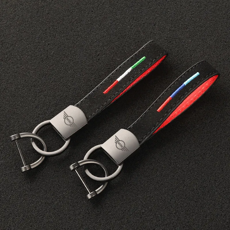 

Suede Car Key Chain Car Premium Key Accessory Chain Personalized Logo Key Pendant Suitable For Mini Cooper S JCW R55 R56 R50 R53