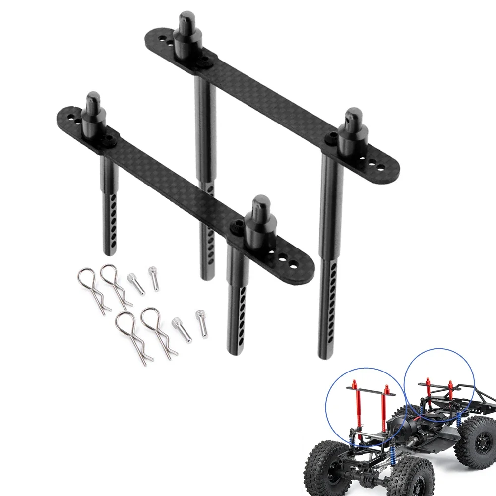 

007RC RC автомобиль углеродное волокно металлический корпус Колонка передний задний корпус столб крепление для 1/10 Axial scx10 90046 90047 R45