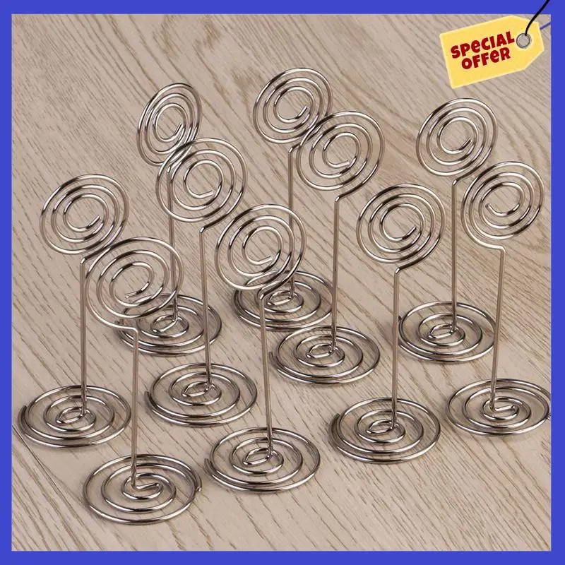 10Pcs Swirl Table Number Photo Holder Stands For Weddings Party Gatheringsa01p