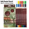 12Pcs Set Colored Soft Pastel Pencils 4.0mm Lead Wooden Handle For Skin Tints Portrait Landscape Art Drawing Sketching Graffiti 2