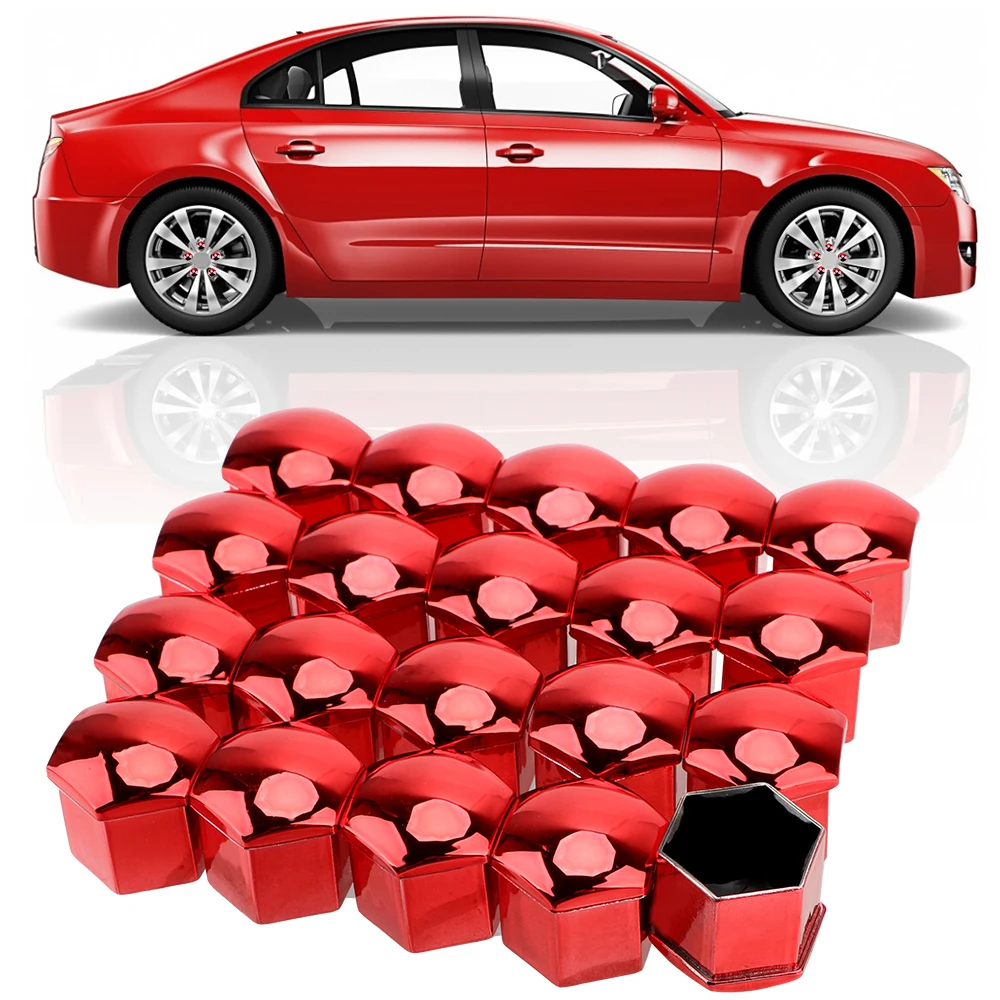 

Car Wheel Nut Caps 19mm Protection Covers Caps Car Tyre Nut Bolt 20 Pieces Car Styling Auto Hub Screw Cover Anti-Rust