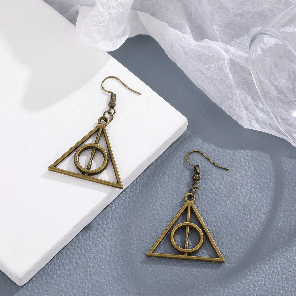 Geometric Triangle Pyramid Drop Earrings for Women Simple Design Vintage Jewelry drop earrings,geometric earrings