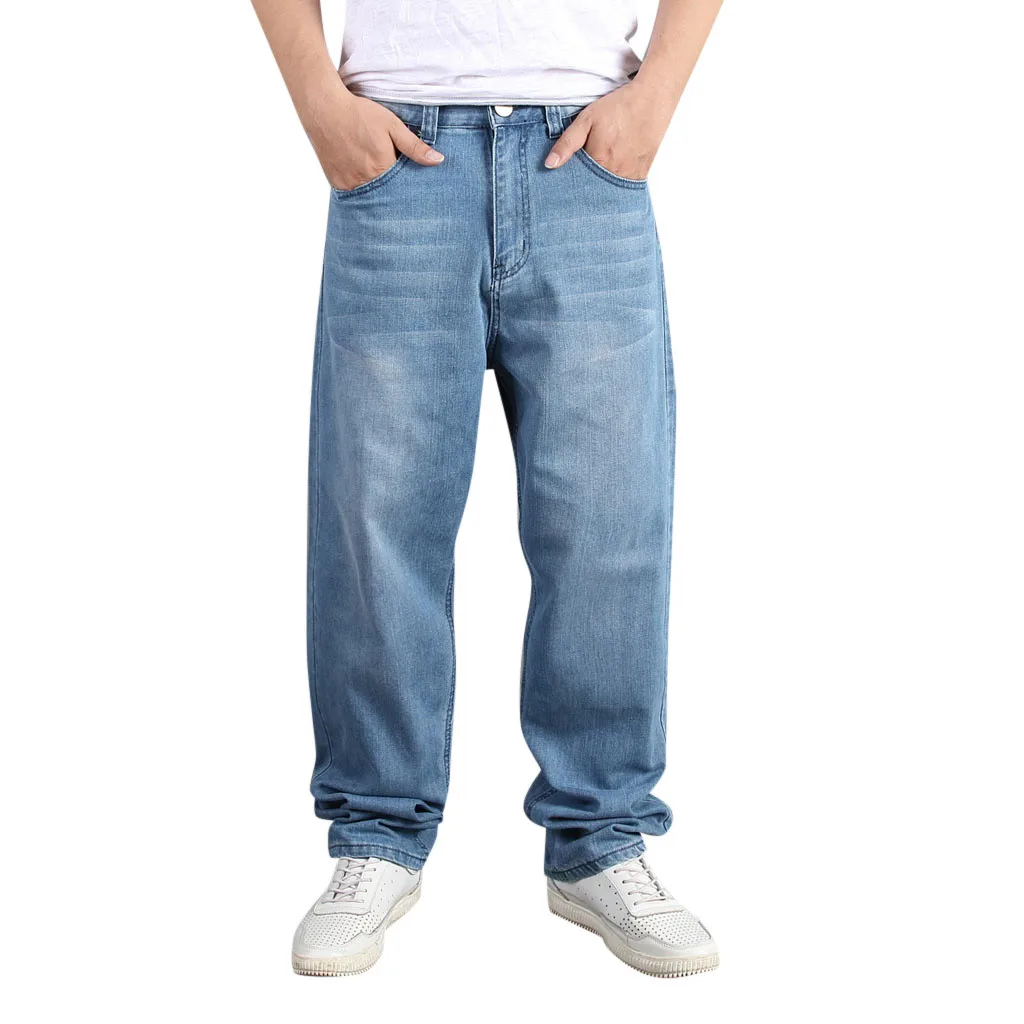 

Man Loose Jeans Hiphop Skateboard Jean Baggy Denim Pants Street Men 4 Seasons Trousers Big Size