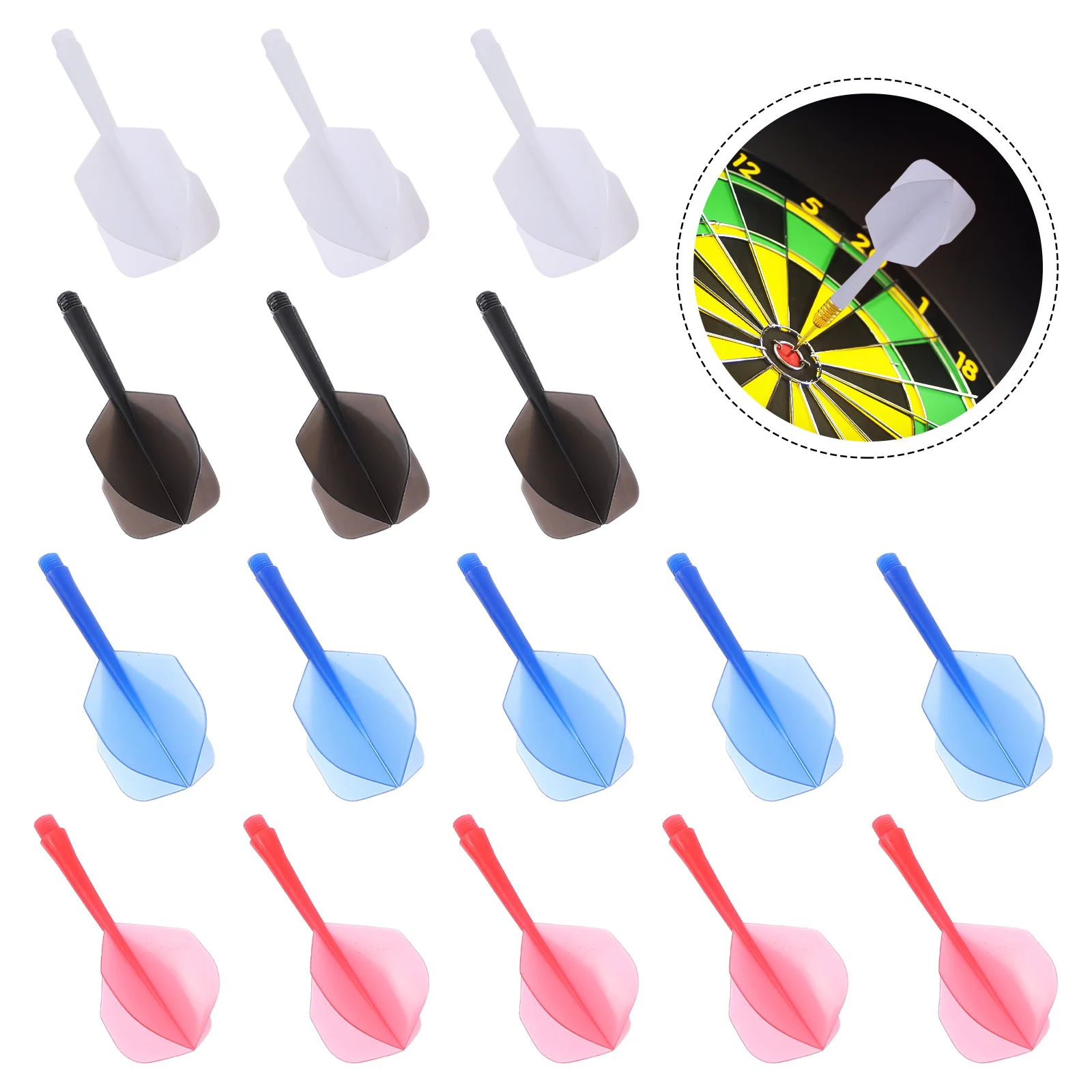 

20 Pcs Dart Tail Portable Tails Comfortable Grip Flights Plastic Lightweight