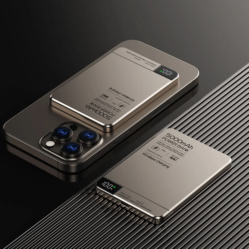 10000mAh Magnetic Wireless Power Bank For MagSafe Fast Charging High Capacity Slim Portable Battery For iPhone 16/15/14/13/12 6