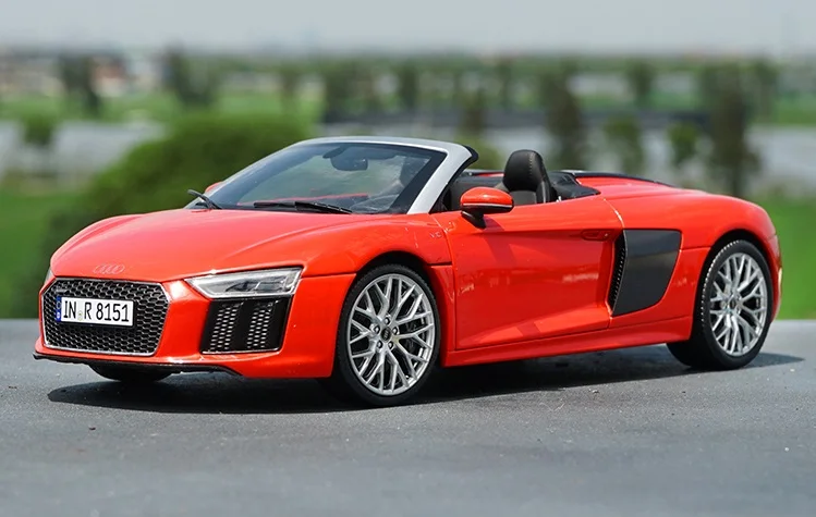 

1:18 car model For Audi R8 V10 plus open-topped alloy sports car model car toy