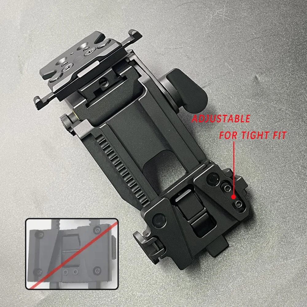 Flache NVG-Helmhalterung, klappbar, verstellbar, Schwalbenschwanzhalterung aus Aluminium für Nachtsichtgeräte. – Detail 6