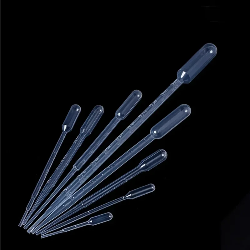 

100pcs To 500pcs Lab 0.2ml 0.5ml 1ml 2ml 3ml 5ml 10ml Plastic Pasteur Pipette Disposable Clear Dropper