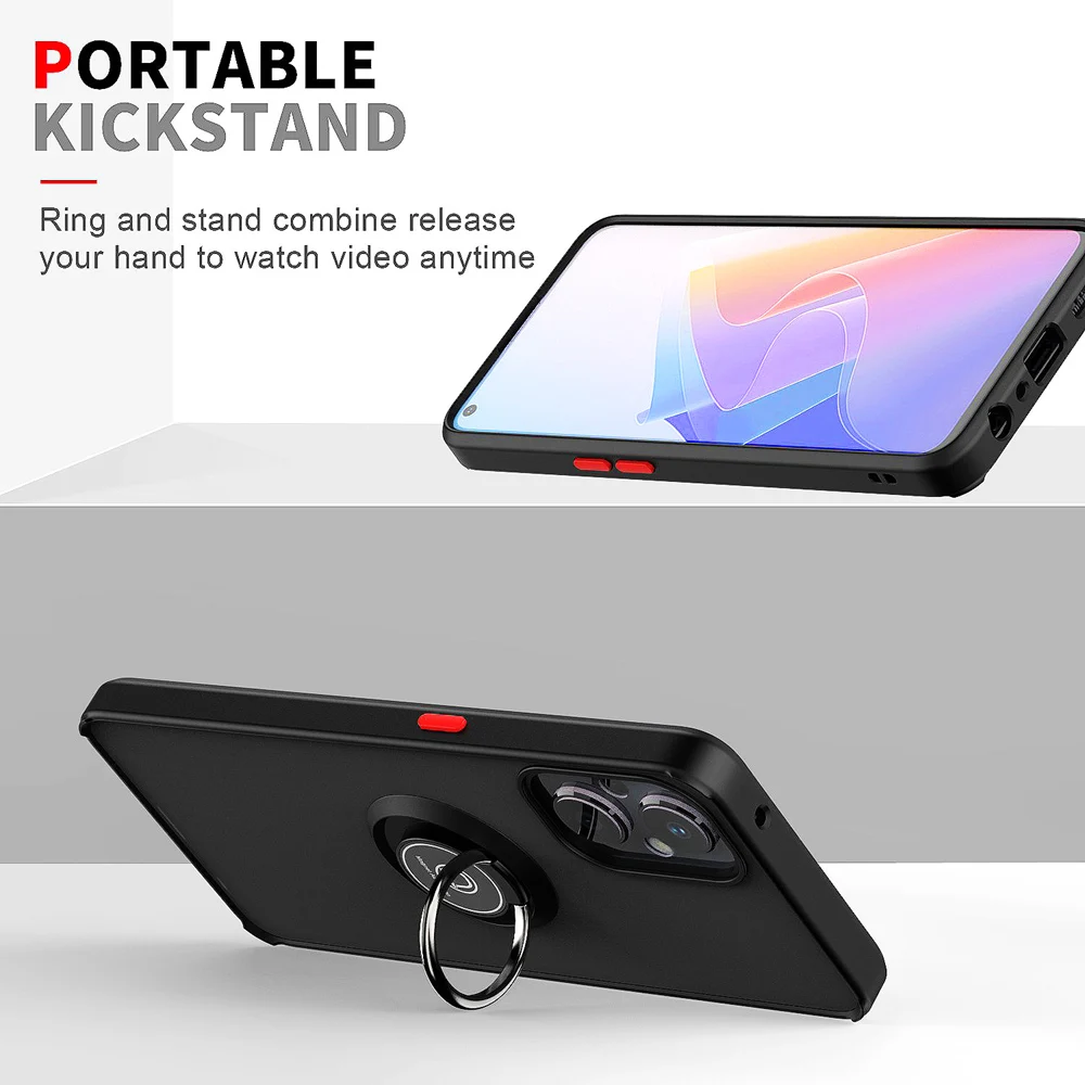 Shockproof Phone Case With Ring Stand For Oppo Reno7 Pro And A_voghion.com
