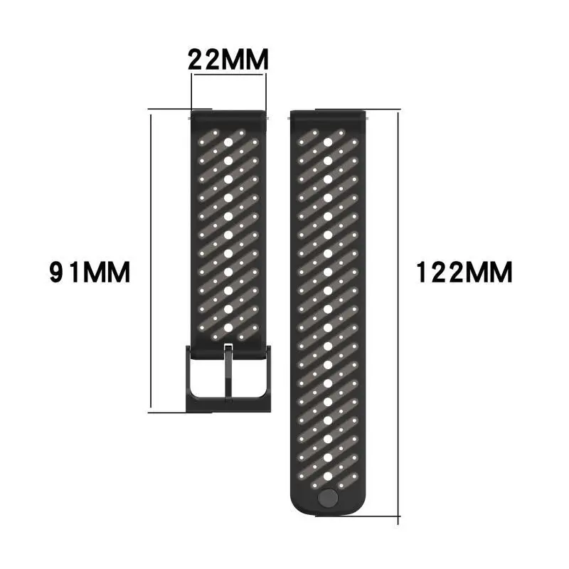 Premium 22mm Silicone Replacement Watch Band - Durable Bracelet Accessory