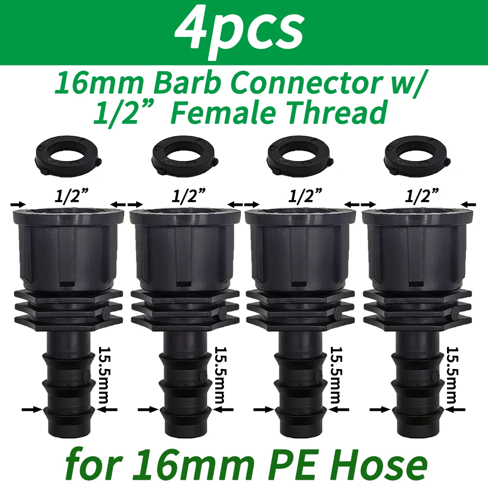 1/2 "1/4" Außengewinde anschluss an Widerhaken 16mm 20mm 25mm Pe Schlauch adapter T-Stück Winkel bogen Garten bewässerung Tropf bewässerungs system – Detail 2