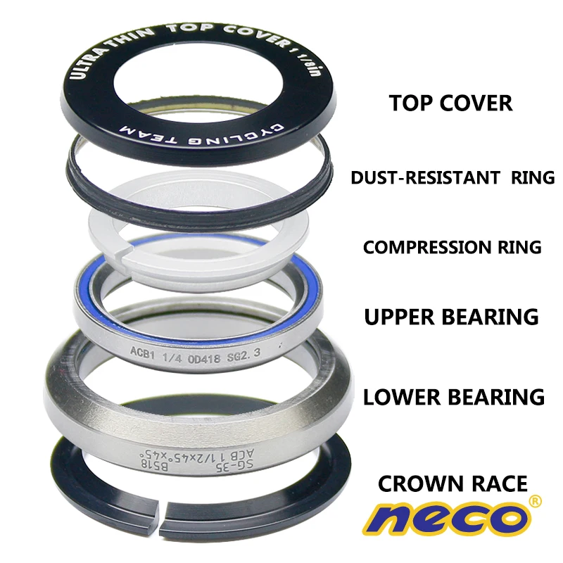 Necoバイクヘッドセット 41.8 42 47 49 52 od2 46.8 51.8 統合