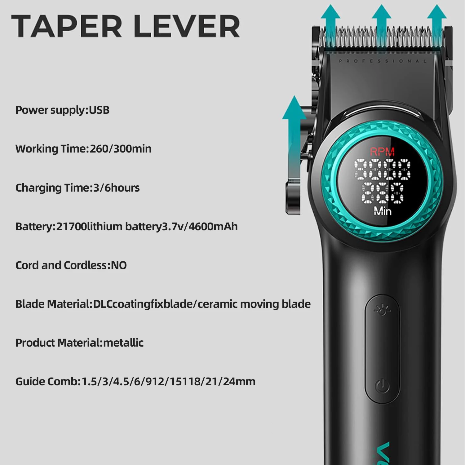 VGR كومبو المهنية 4 في 1 الحلاق كليبرز رجل مجموعة...