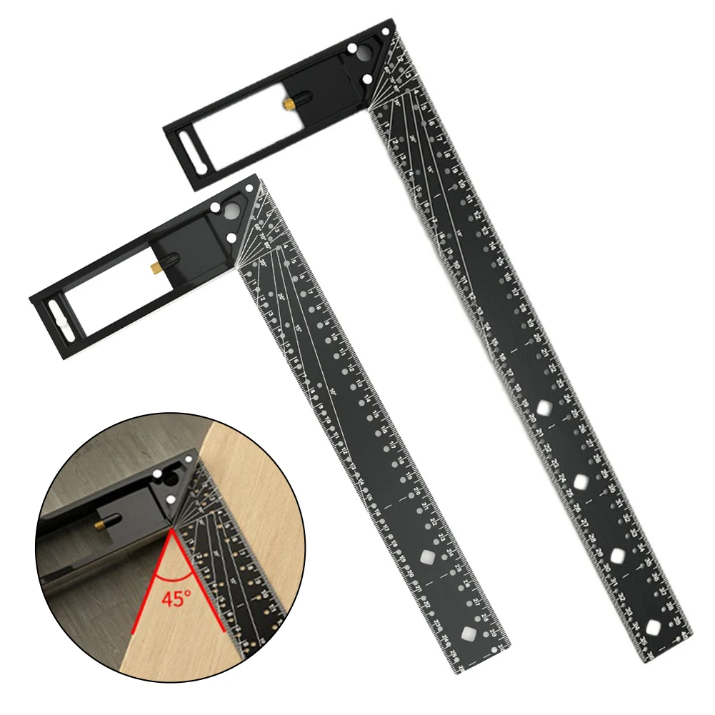 

1PC 30/40cm Universal Multi-Angle Precise Measuring Ruler Tool Gauge Right Angle For Drawing Woodworking Tools