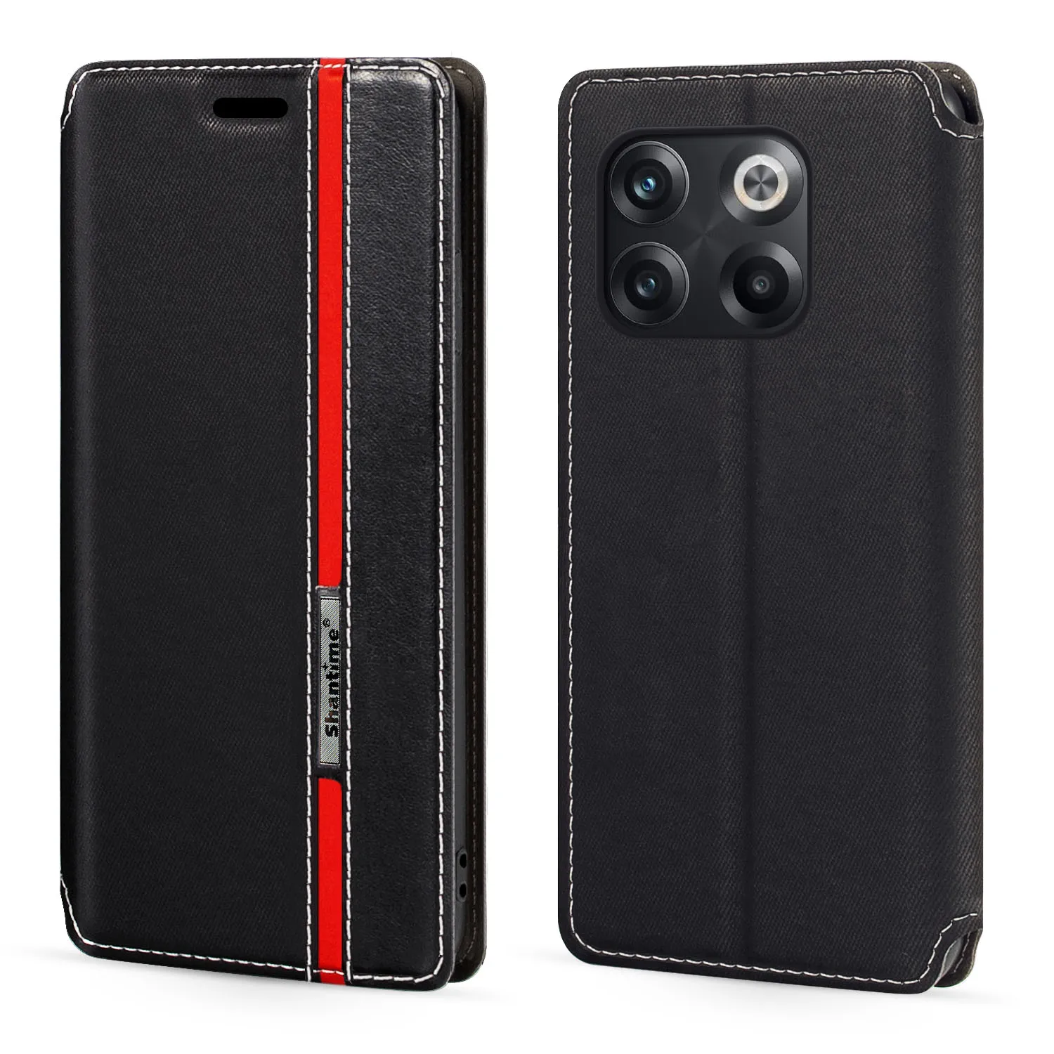 

For Oneplus 10T Case Fashion Multicolor Magnetic Closure Leather Flip Case Cover with Card Holder For Oneplus Ace Pro