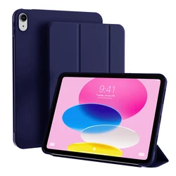 Smart Magnetic Flip Cover with Stand for Tablets - Sleek and Durable Design (Navy)