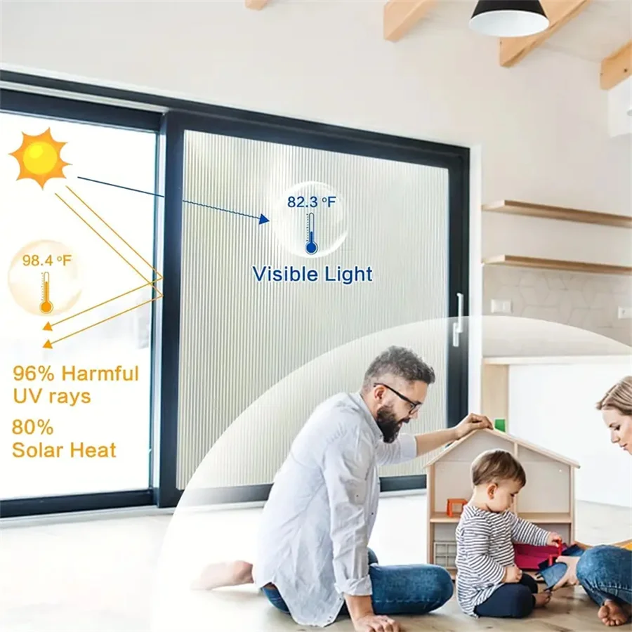 

3D Glass Window Film Opaque Protect Privacy No Glue Static Cling Bathroom Living Room Office