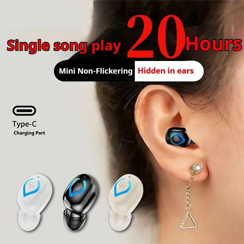 Compact Wireless Bluetooth Noise-Canceling In-Ear Headset with Microphone