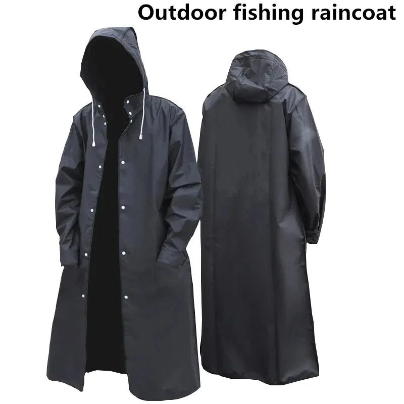 Raincoat Poncho Fashion Windbreaker Style Waterproof Long Hooded Outdoor Motorcycle Bicycle Hiking Fishing