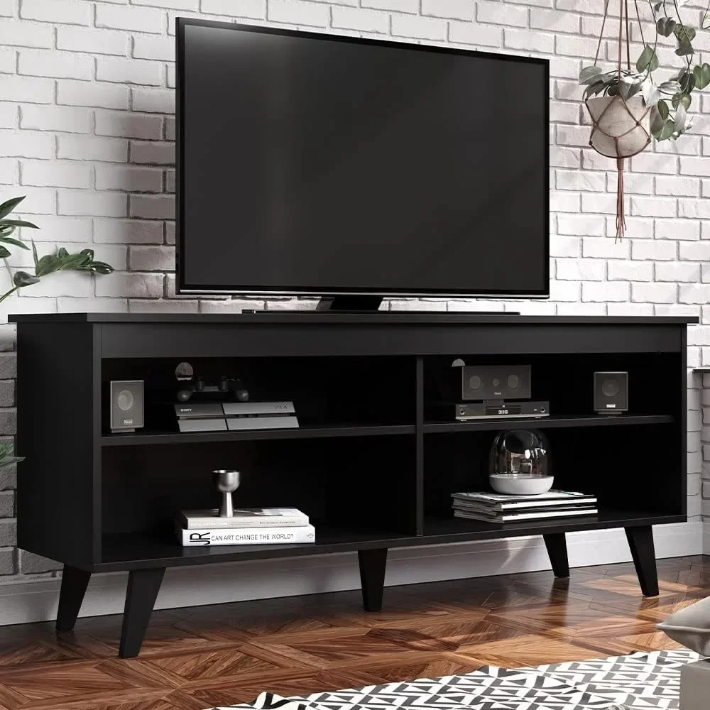 

TV Table Unit for TVs Up to 55 Inches Modern Living Room Furniture for Tv Drawer 23“H X 15”D X 53“ L – Black Wooden Dressers Ps5