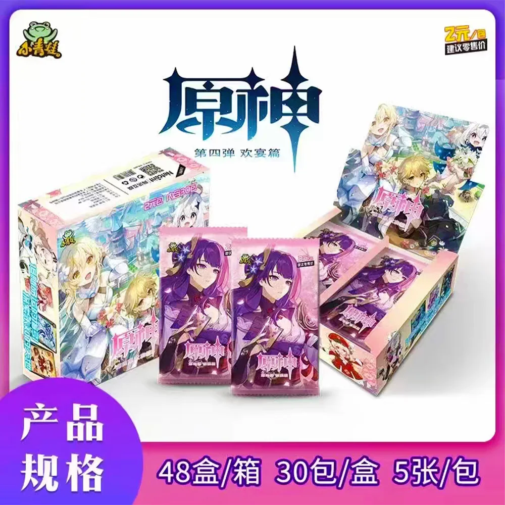 Little Frog Genshin Impact Cards Anime Project Tcg Game Lumine Booster Box Collection Cards Games Rare Ssr Birthday Toys Gifts