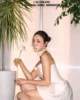 OLOEY Simple Ivory Satin Short Wedding Dresses Korea Photoshoot Strapless A Line Mini Bride Gowns Zip Corset Bow Customized 3