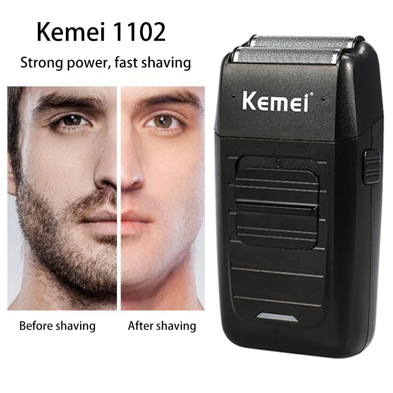 Kemei Rechargeable Cordless Shaver for Men Twin Blade Reciprocating Beard Razor Face Care Multifunction Strong Trimmer  KM-1102 2
