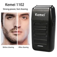 Kemei Rechargeable Cordless Shaver for Men Twin Blade Reciprocating Beard Razor Face Care Multifunction Strong Trimmer  KM-1102 2