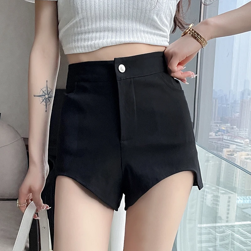 

Korean Fashion Casual Cute Sexy Black High Waisted Booty Shorts Women Clothes Female Woman OL Summer Outerwear Ladies Clothes