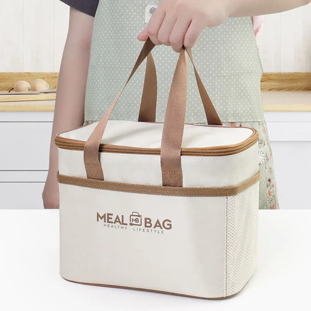 Portable Aluminum foil Lunch Box Storage Bag Oxford Insulated Food Thermal Bag Large Capacity Thermal Lunch Bag Picnic