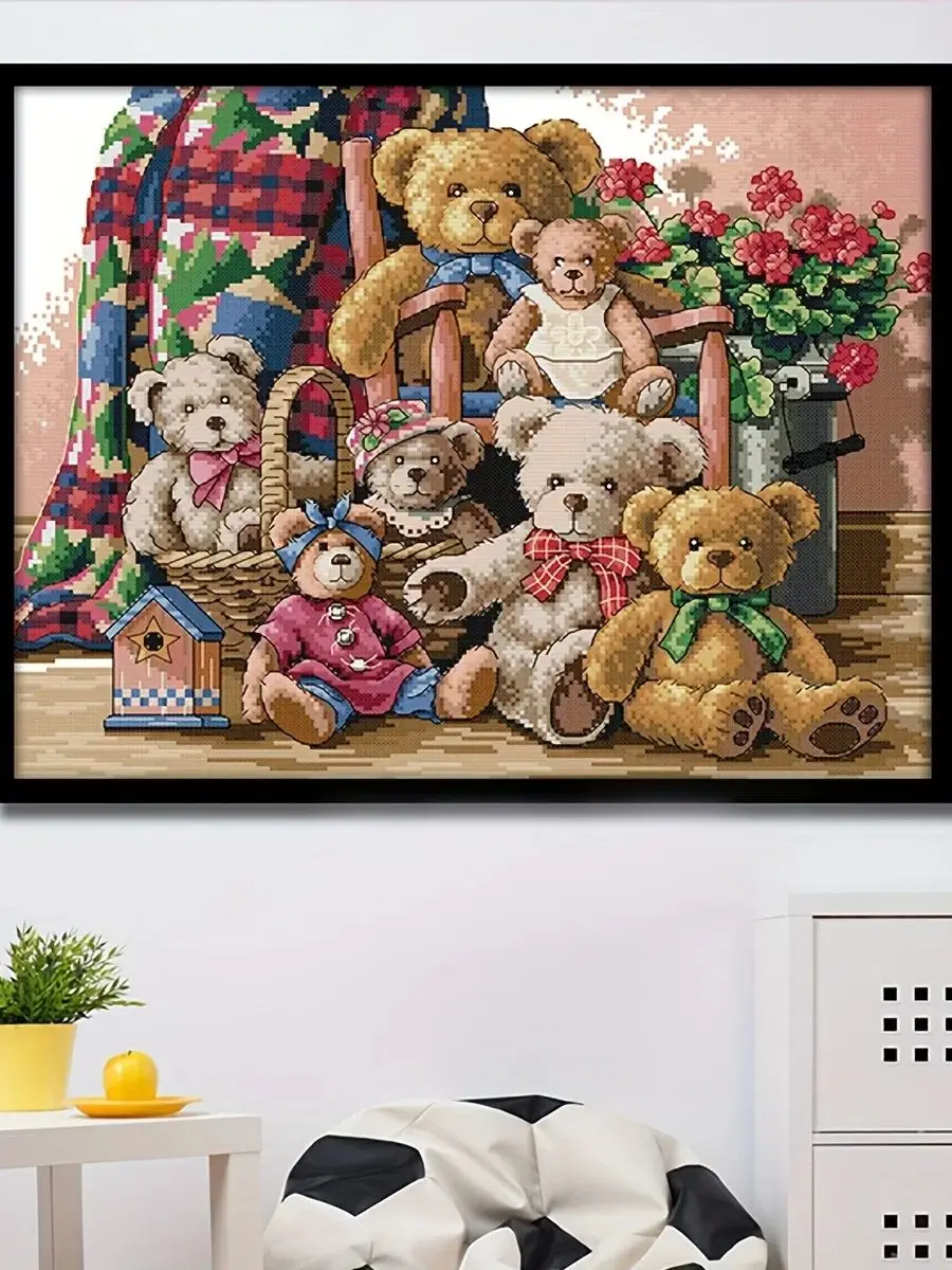 Cross stitch kits animals 11CT printed cross stitch kit hand embroidery crafts living room and bedroom decorations