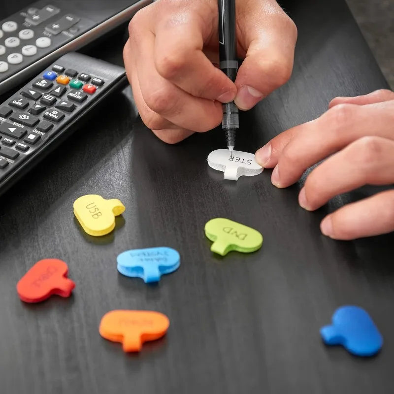 10pcs Reusable Cable Labels Cable Ties Cable Management Wire Organizer