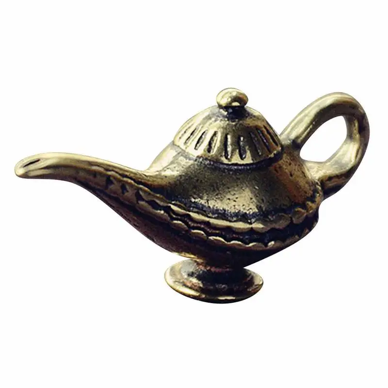 Aladdin Decoration Wish Pot Key Ciondolo Accessori Per La Decorazione Aladdin Magic Lamp Jewelry Crafts Decorazione In Bronzo Antico