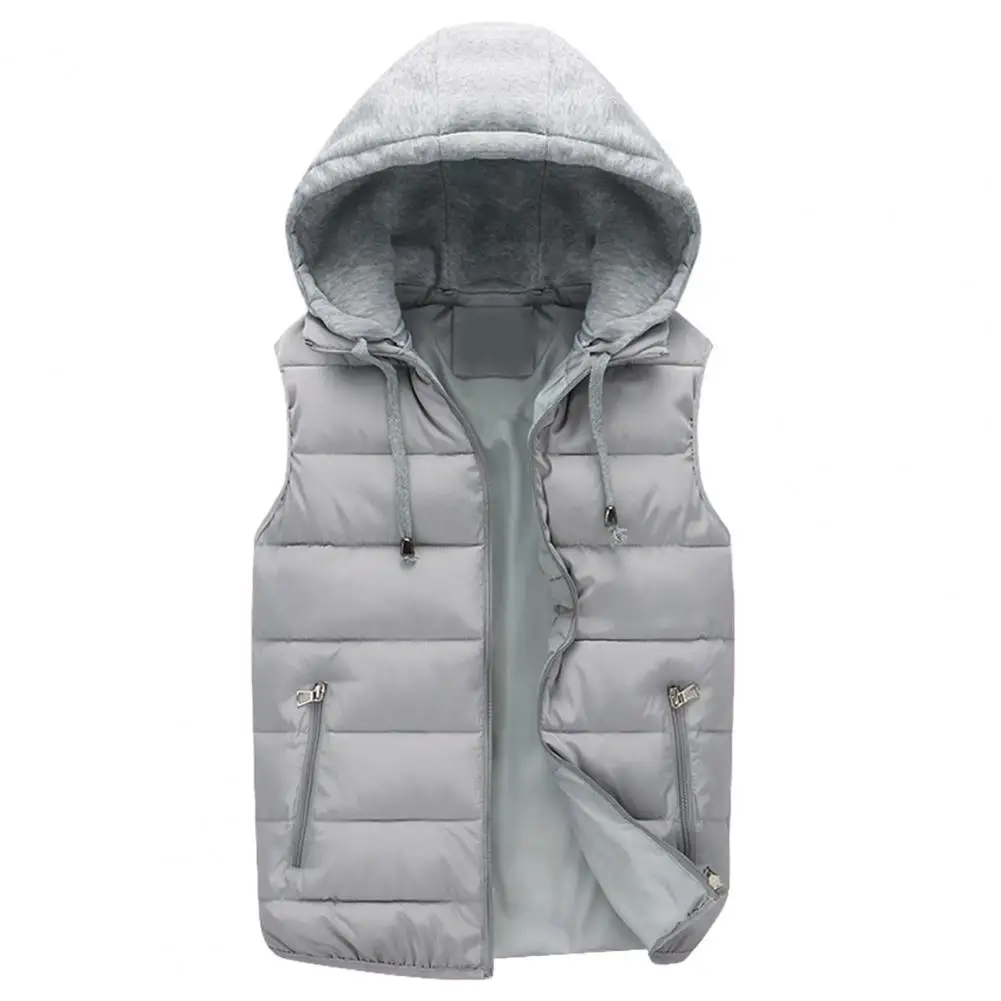 Description Picture 4 of itemWinter Warm Vest Men's Waterproof Hooded Zipper Vest for Autumn Winter Warm Cold Sleeveless Jacket with Casual Style Winter Men