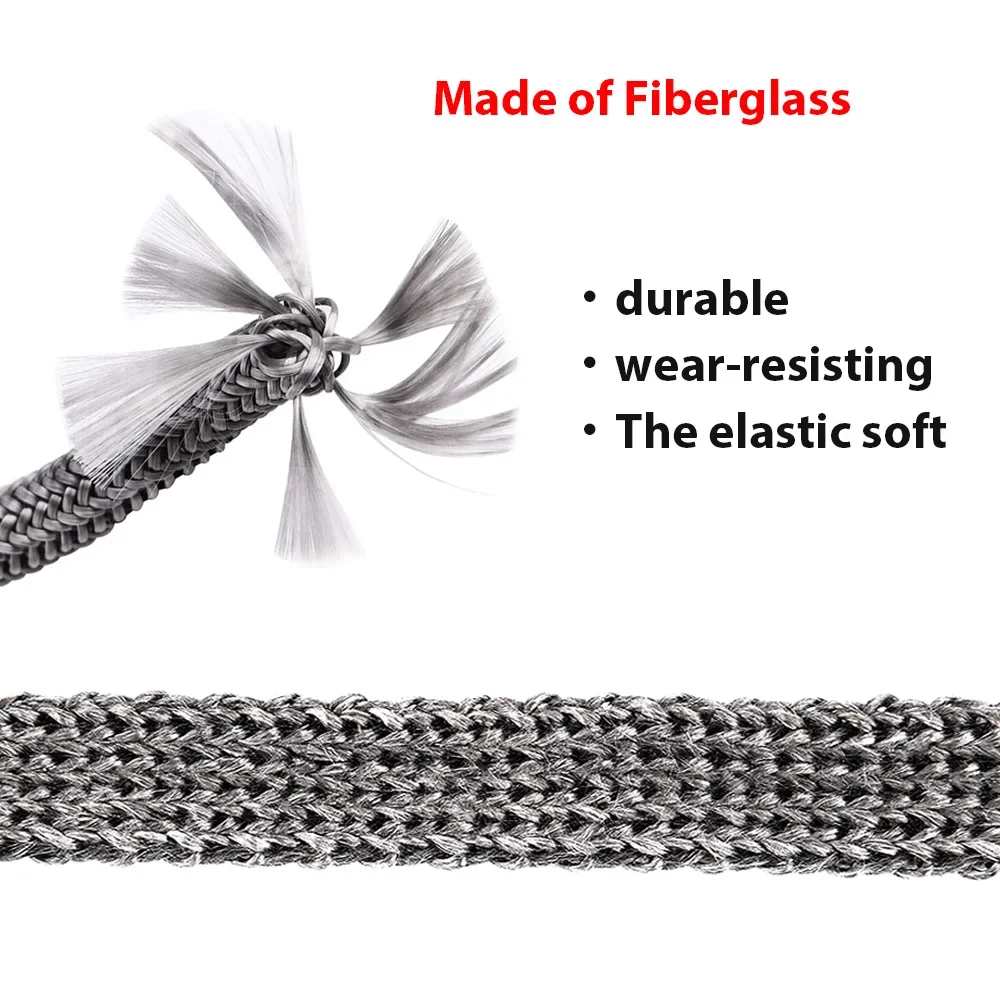 2.5M Fireplace Sealing Rope Gasket Cord Stove Door Fireplace Cord High Temperature Woodburner Stove Sealing Rope Replacement