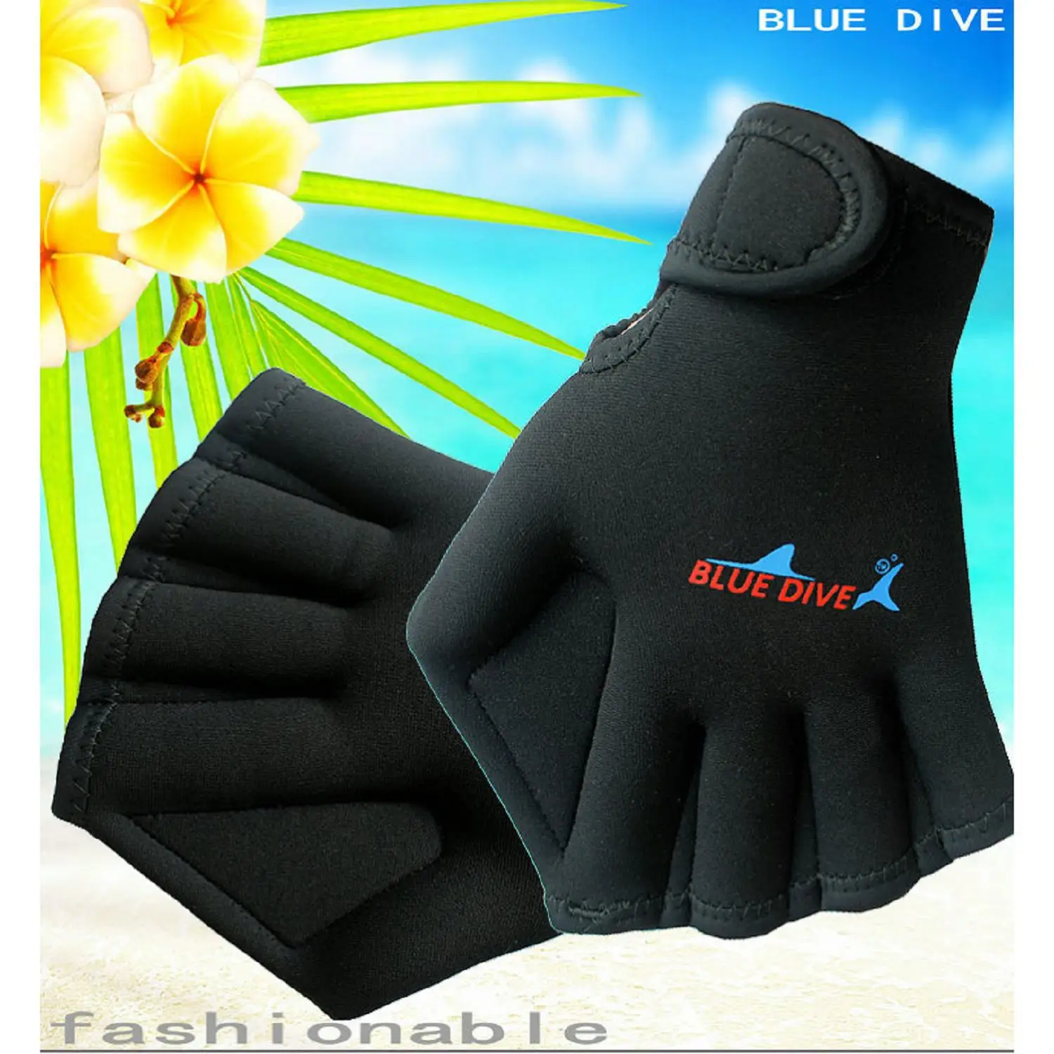 

1Pair Hot Sale Unisex Frog Type Silicone Swimming Hand Swim Trainning Finger Gloves Fins Webbed Paddle Diving Gloves Summer