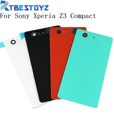 Back Battery Door Housing Glass Cover For Sony Xperia Z3 Mini/Compact M55W D5803 D5833 Rear Glass Cover Case