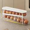 Rolling egg storage box, refrigerator side door storage rack, kitchen fresh-keeping box, egg box 1